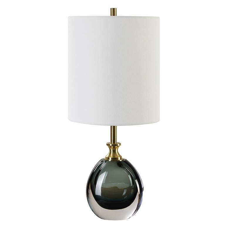 Image 4 Uttermost Enigma 20" High Modern Teal Blue Art Glass Table Lamp more views