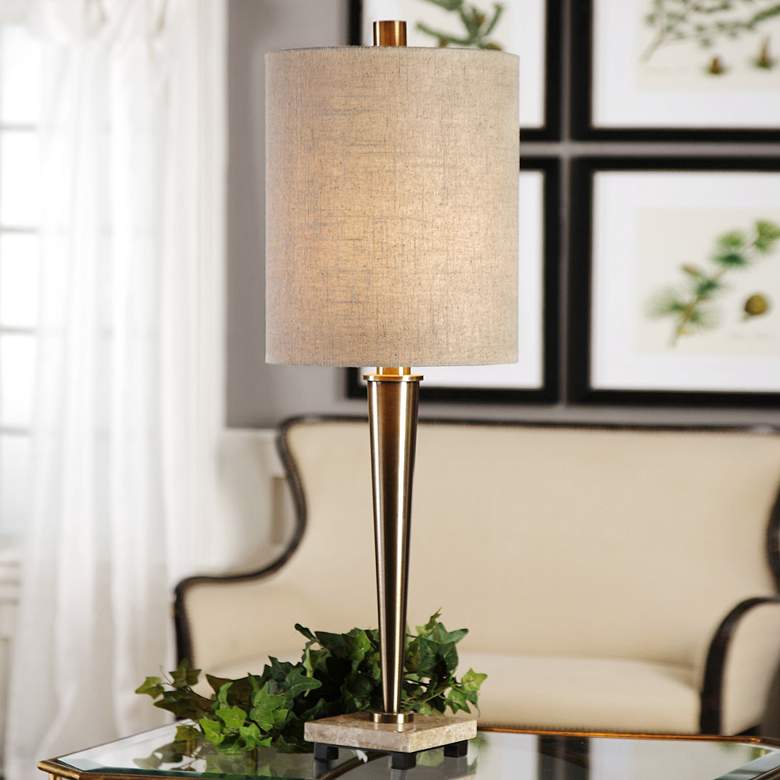 Image 1 Uttermost Ennell Antique Brass Buffet Table Lamp
