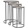 Uttermost Erik 17" Wide Aged Black Nesting Tables Set of 3