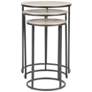 Uttermost Erik 17" Wide Aged Black Nesting Tables Set of 3