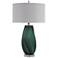 Uttermost Esmeralda Frosted Emerald Green Glass Table Lamp