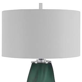Image4 of Uttermost Esmeralda Frosted Emerald Green Glass Table Lamp more views