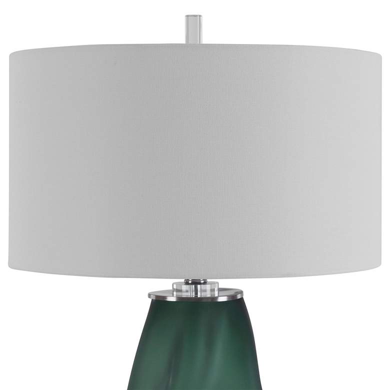 Image 4 Uttermost Esmeralda Frosted Emerald Green Glass Table Lamp more views