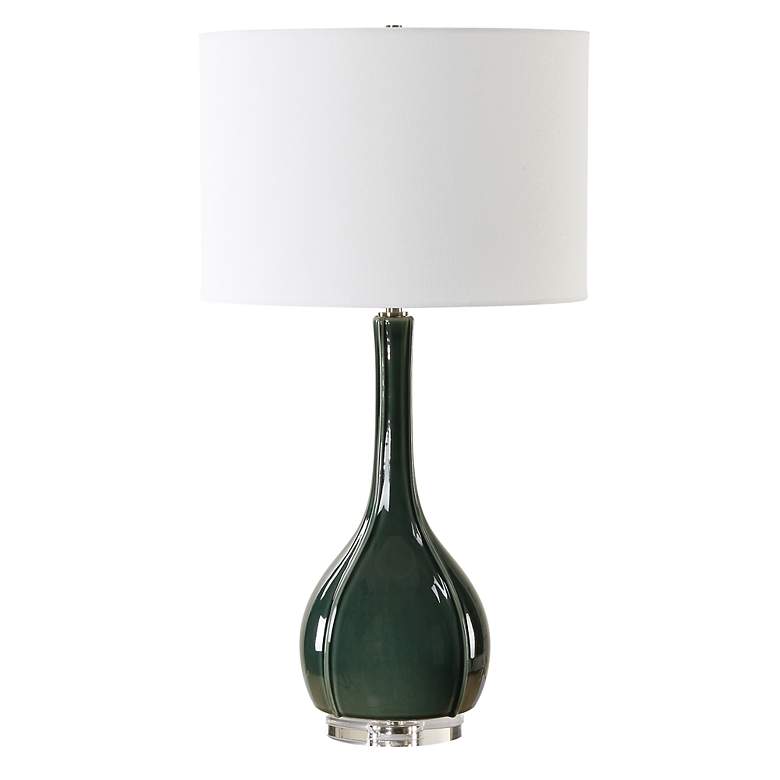 Image 4 Uttermost Essex 27 1/4" High Crackled Hunter Green Ceramic Table Lamp more views