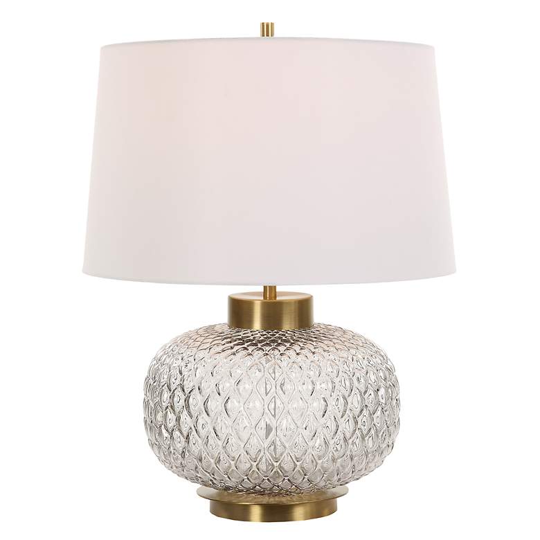 Image 2 Uttermost Estelle Light Smoke-Gray Glass Table Lamp