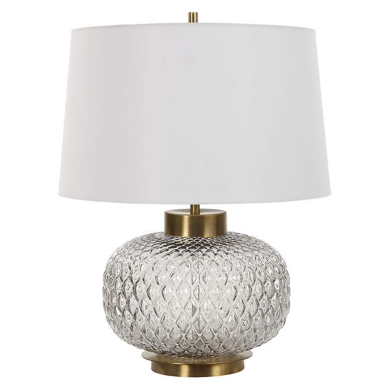 Image 4 Uttermost Estelle Light Smoke-Gray Glass Table Lamp more views