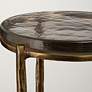 3_Uttermost Eternity 11 1/2" Wide Antique Brass Accent Table more views