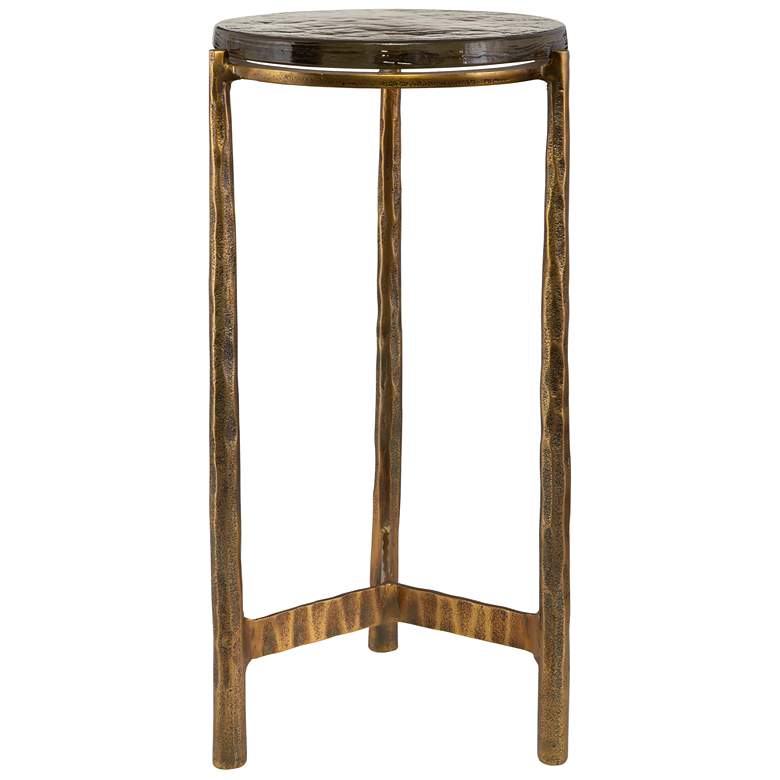 Image 1 Uttermost Eternity 11 1/2 x 23" Brass Accent Table