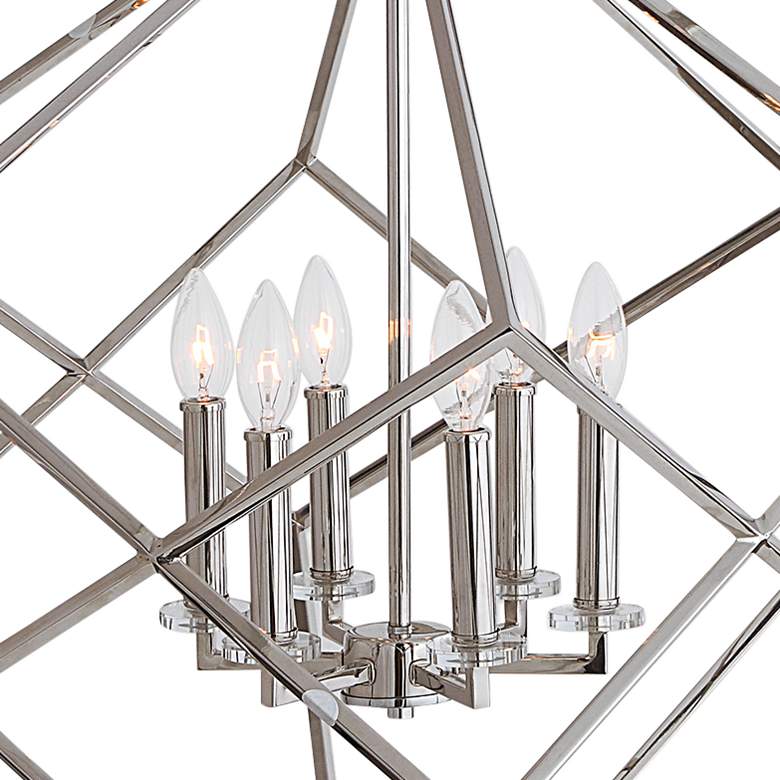 Image 4 Uttermost Euclid 26" Wide Polished Nickel 6-Light Pendant more views
