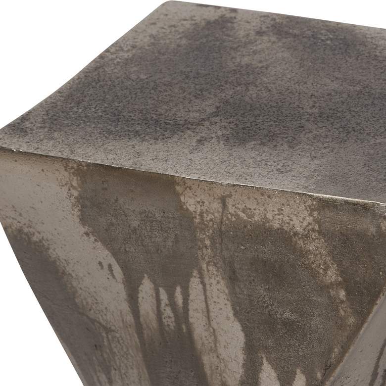 Image 4 Uttermost Euphrates 10" Wide Tarnished Silver Accent Table more views