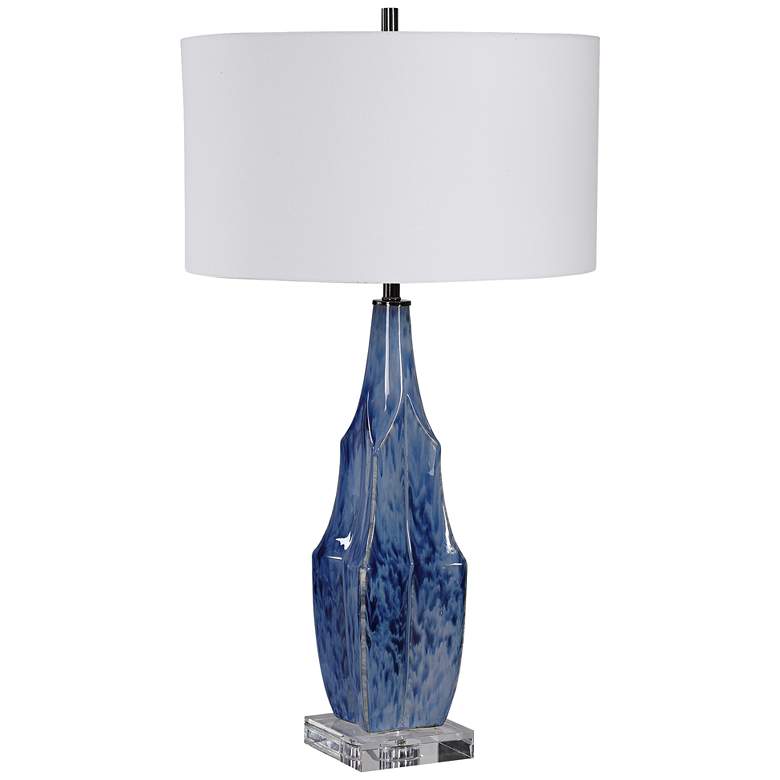 Image 6 Uttermost Everard 31" High Indigo Blue Glaze Porcelain Table Lamp more views