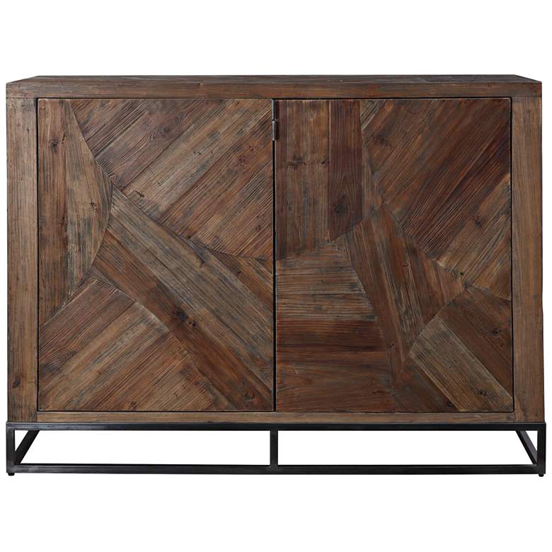 Image 3 Uttermost Evros 52" Wide Washed Walnut 2-Door Accent Cabinet
