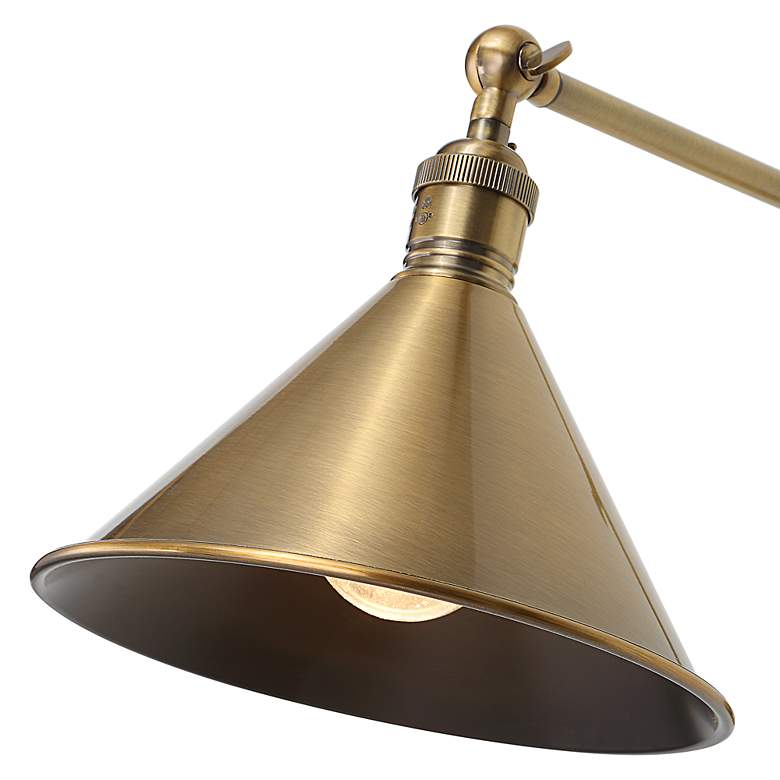 Image 4 Uttermost Exeter 28"H Antique Brass Adjustable Wall Sconce more views
