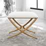 3_Uttermost Expedition 23 1/2" Wide White Fabric Bench more views