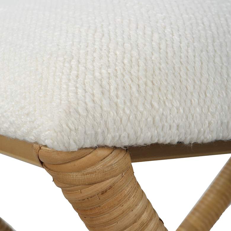 Image 5 Uttermost Expedition 23 1/2" Wide White Fabric Bench more views
