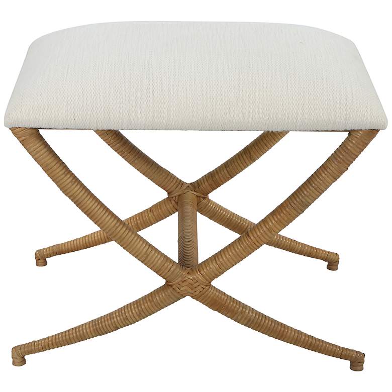Uttermost Expedition White Fabric Small Bench - #001W6 | Lamps Plus