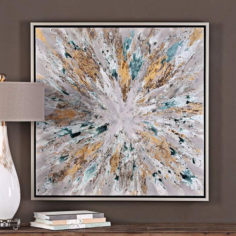 Image 1 Uttermost Exploding Star 39 1/2" Wide Canvas Wall Art
