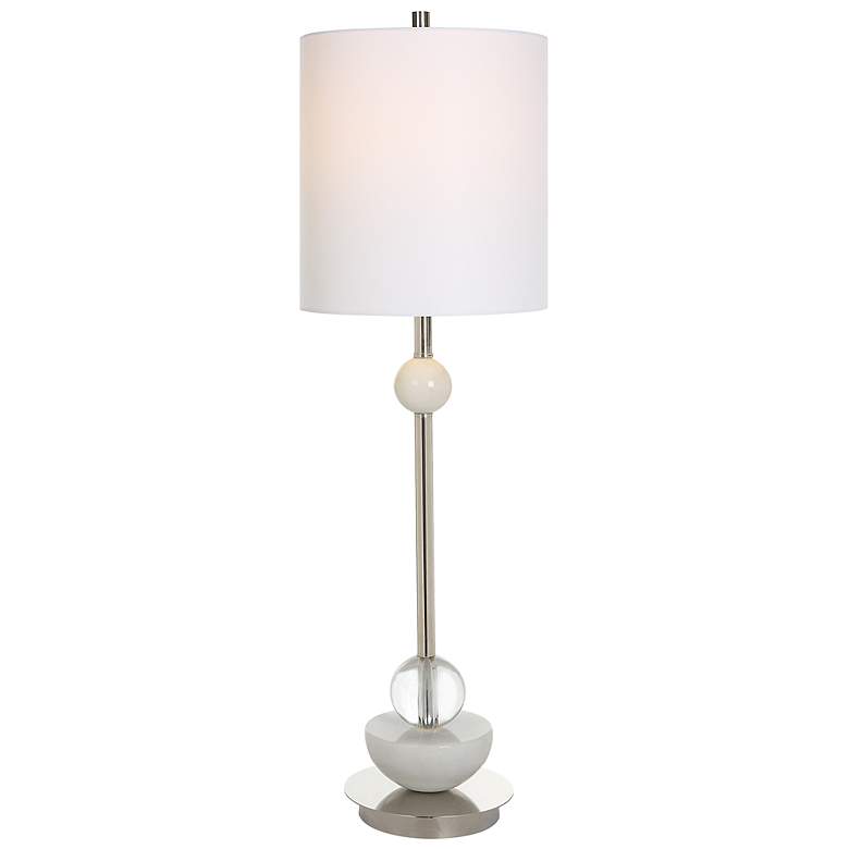 Image 2 Uttermost Exposition 33 1/2" Polished Nickel Iron Buffet Table Lamp