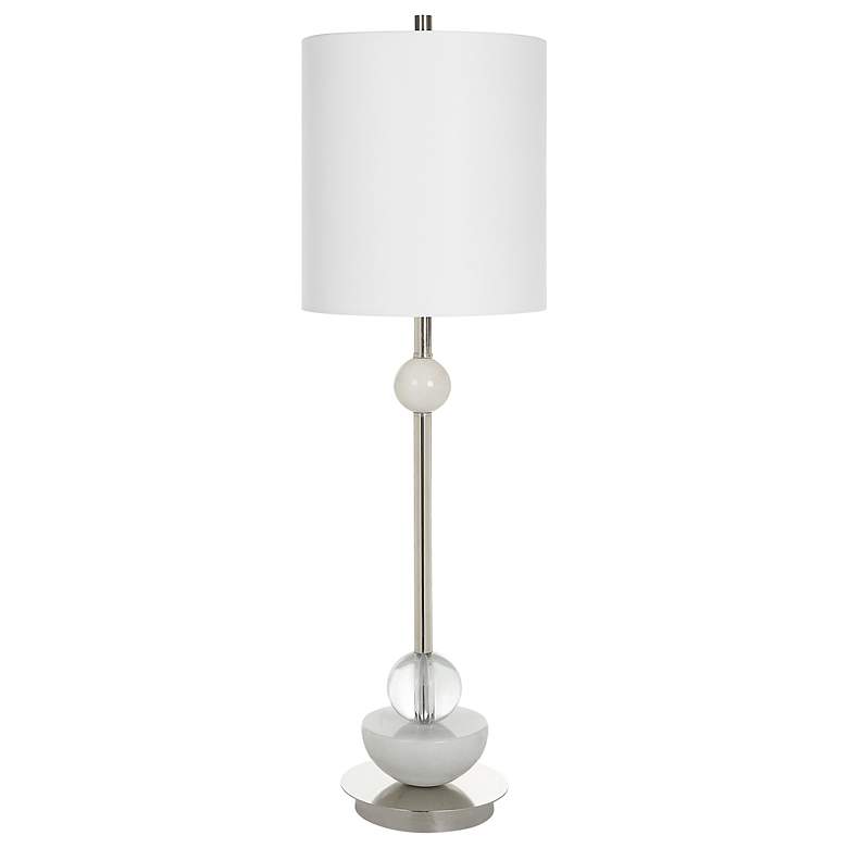 Image 4 Uttermost Exposition 33 1/2" Polished Nickel Iron Buffet Table Lamp more views