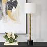 3_Uttermost Ezra 37" High Antique Brass Metal Buffet Lamp more views