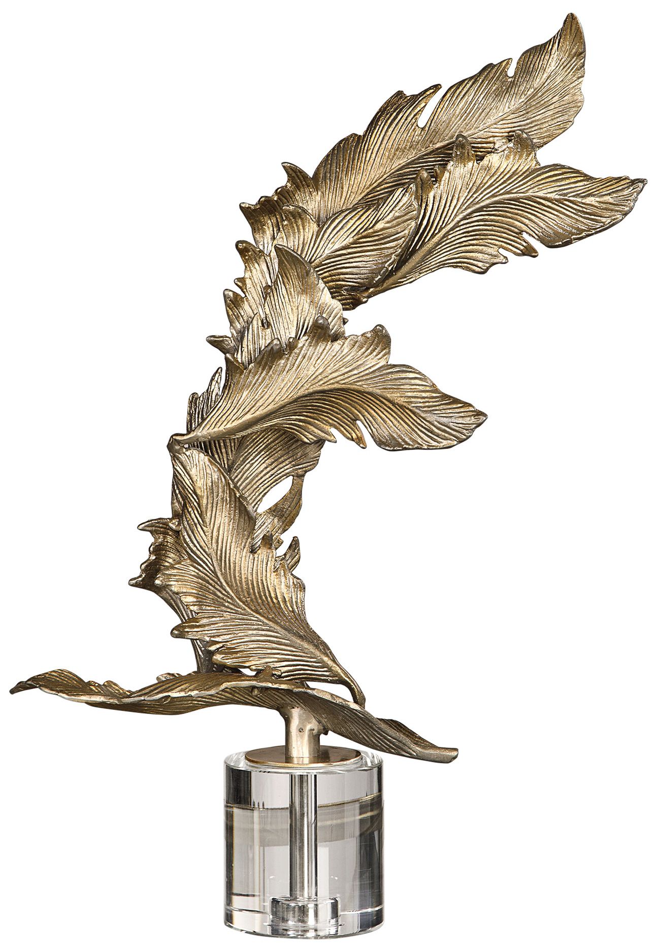 Uttermost Fall Leaves 26 1/2" High Champagne Silver Sculpture 64M98