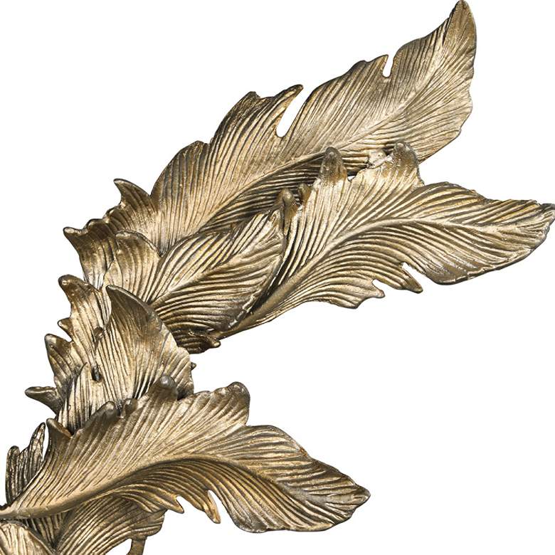 Image 4 Uttermost Fall Leaves 26 1/2"H Champagne Silver Sculpture more views