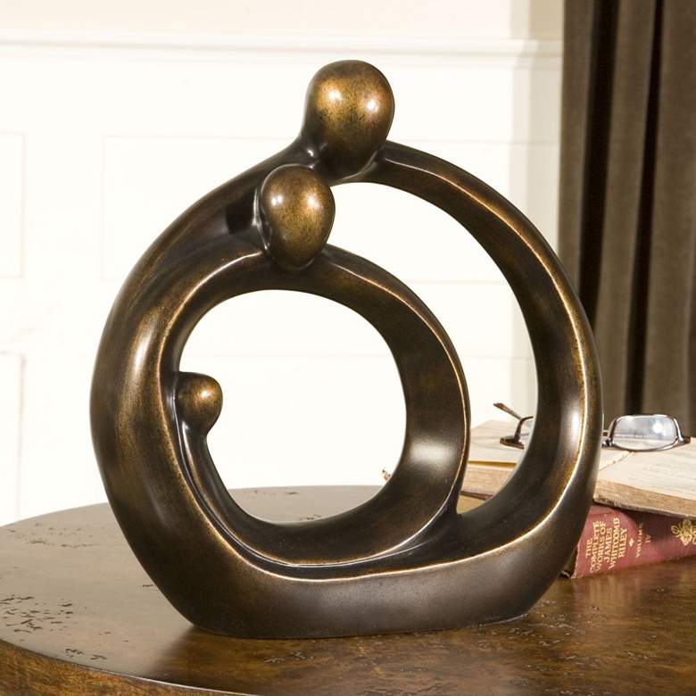 Image 1 Uttermost Family Circles 14" High Decorative Modern Sculpture