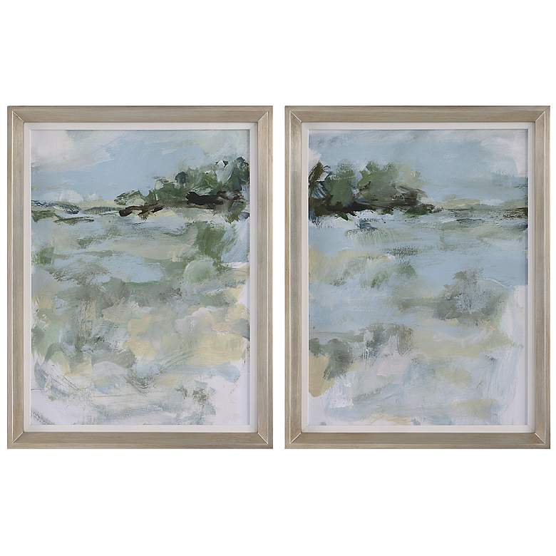Image 3 Uttermost Far Away View 27" High 2-Piece Framed Wall Art Set