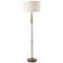 Uttermost Faro 61" White Marble and Gold Modern Floor Lamp