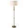 Uttermost Faro White Marble and Brass Floor Lamp