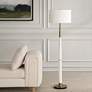 3_Uttermost Faro White Marble and Brass Floor Lamp more views