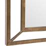 Uttermost Farrow Brass Iron 28" x 56" Framed Wall Mirror
