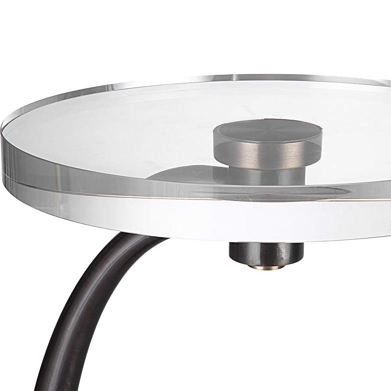 Image 4 Uttermost Fawn 12" Wide Dark Bronze Metal Round Drink Table more views