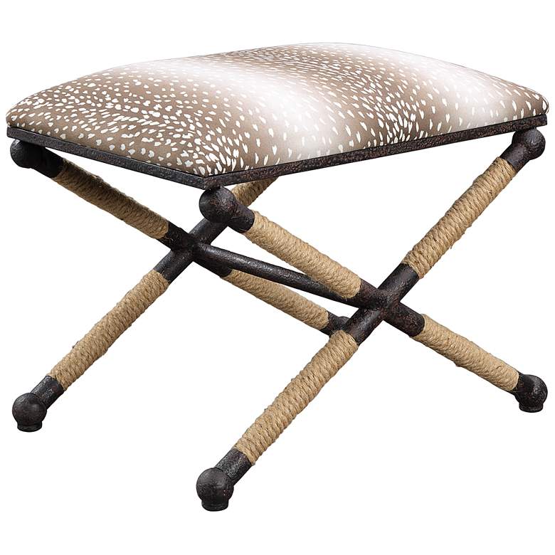 Image 2 Uttermost Fawn 23 1/2" Wide Neutral Fawn Printed Small Bench