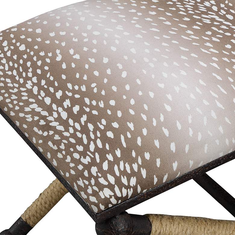 Image 3 Uttermost Fawn 23 1/2" Wide Neutral Fawn Printed Small Bench more views
