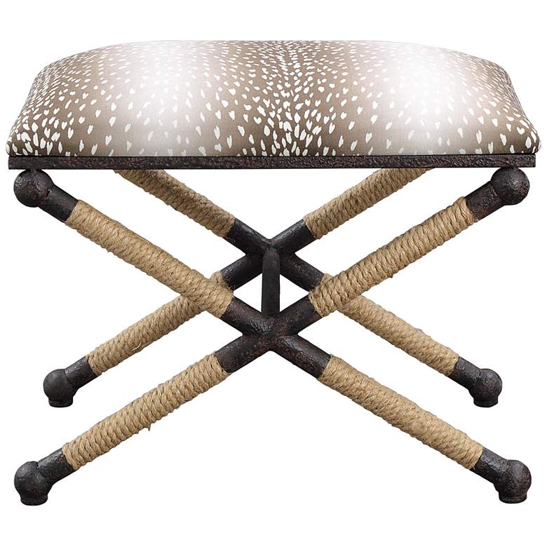 Image 5 Uttermost Fawn 23 1/2" Wide Neutral Fawn Printed Small Bench more views