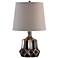 Uttermost Felice Charcoal Metallic 18" High Table Lamp