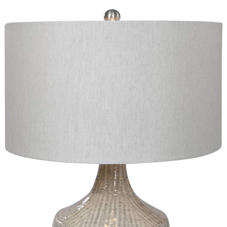 Image 5 Uttermost Felipe 29 1/2" Distressed Light Gray Ceramic Vase Table Lamp more views