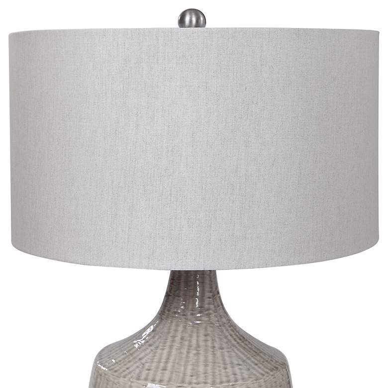 Image 6 Uttermost Felipe 29 1/2" Distressed Light Gray Ceramic Vase Table Lamp more views