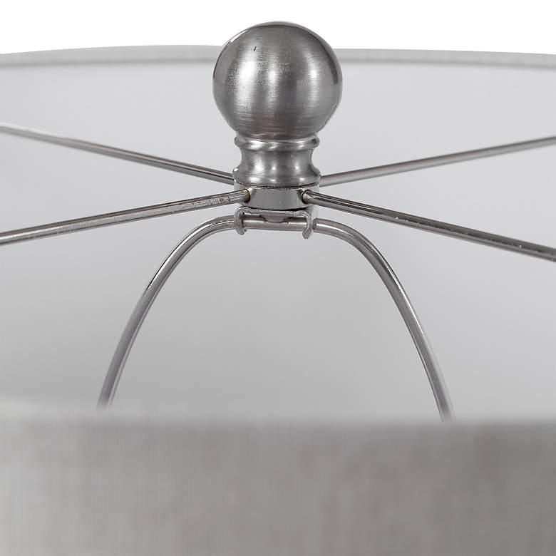 Image 7 Uttermost Felipe 29 1/2" Distressed Light Gray Ceramic Vase Table Lamp more views
