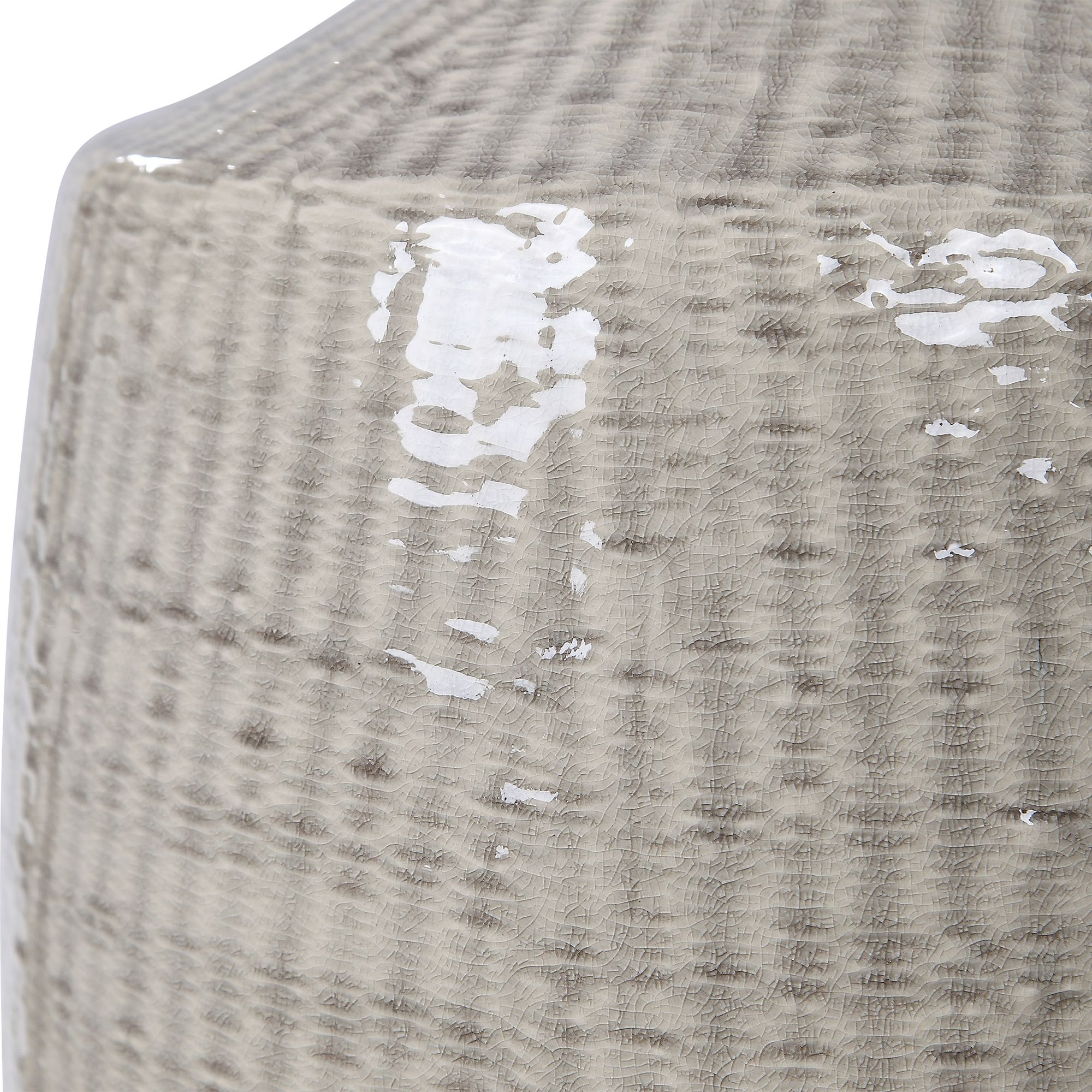 Uttermost Felipe 29 1/2" Distressed Light Gray Ceramic Vase Table Lamp