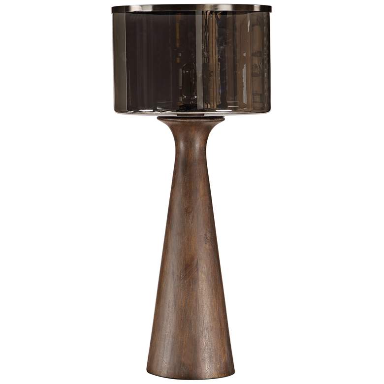 Image 1 Uttermost Fernando Rustic Walnut Stain Wood Table Lamp