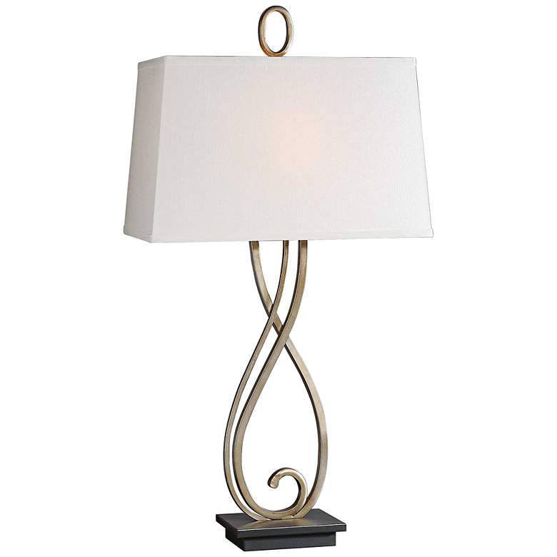 Image 1 Uttermost Ferndale 33 inch Silver Scroll Metal Table Lamp