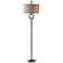 Uttermost Ferro Aged Rust Brown Metal Stem Floor Lamp
