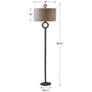 3_Uttermost Ferro Aged Rust Brown Metal Stem Floor Lamp more views