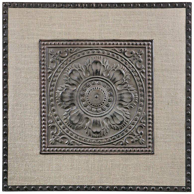 Image 1 Uttermost Filandari 32 inch Square Stamped Metal Wall Art