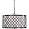 Uttermost Filigree 20" Wide Black and Silver Pendant