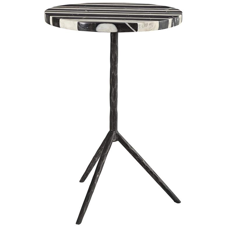 Image 2 Uttermost Fine Line 16 inch Wide Black and White Accent Table