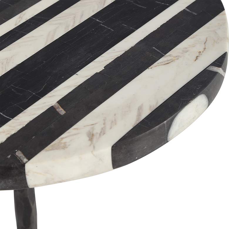 Image 3 Uttermost Fine Line 16 inch Wide Black and White Accent Table more views