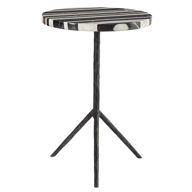 Image 4 Uttermost Fine Line 16 inch Wide Black and White Accent Table more views
